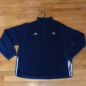 Adidas Notre Dame ClimaWarm quarter zip fleece